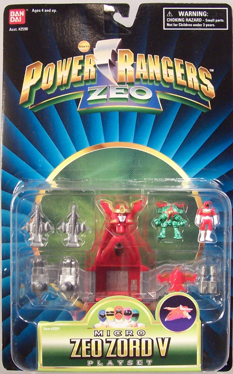 Bandai 1996 Power Rangers Zeo Ohranger Micro Zeo Zord V Trading Figure Play Set