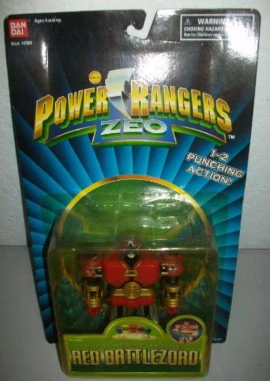 Bandai 1996 Power Rangers Zeo Ohranger Red Battlezord 4" Trading Action Figure