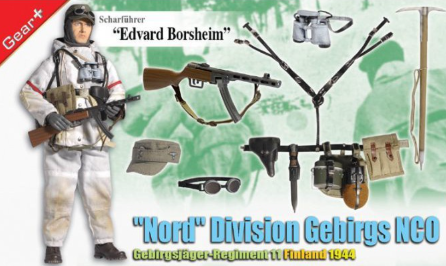 Dragon 1/6 12" 70745 Cyber Hobby WWII Finland 1944 Nord Division Gebirgs NGO Scharfuhrer Edvard Borsheim Action Figure