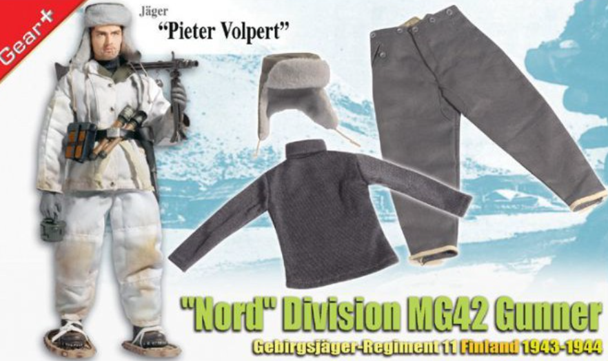 Dragon 1/6 12" 70752 Northern Russia 1943-1944 Nord Division MG42 Gunner Pieter Volpert Action Figure