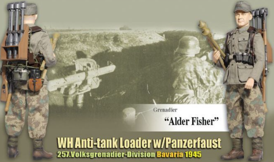 Dragon 1/6 12" 70756 Bavaria 1945 WH Anti Tank Loader w/ Panzerfaust Alder Fisher Action Figure