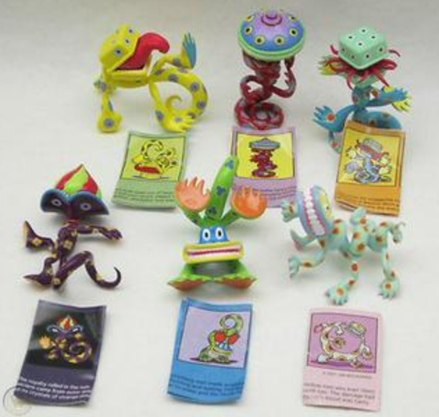 Sony Creative Products 2006 Jim Woodring Crazy Newt Series 2 6 3" Vinyl Figure Set