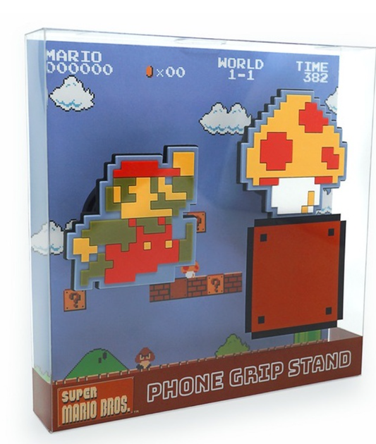 Nintendo Super Mario Bros Phone Grip Stand 2 Figure Set