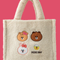Line Friends Taiwan Watsons Limited Mini Brown & Friends Fury Tote Bag