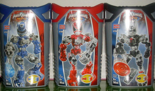 Megabloks Power Rangers Dekaranger SPD Space Patrol Delta 3 Brick Action Figure Set