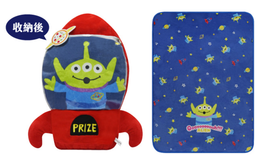 Disney Pixar Space Tour Stitch & Aliens Taiwan Family Mart Limited Plush Doll & Blanket Set