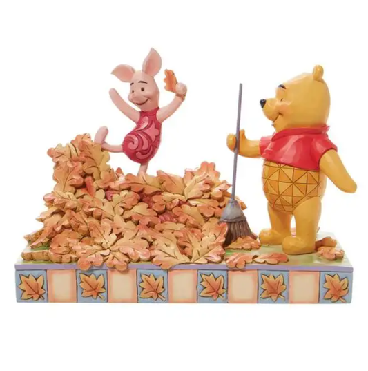Enesco Jim Shore Disney Traditions Winnie the Pooh & Piglet Fall Collection Figure