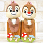Kirin Afternoon Tea Japan Limited Disney Chip 'n' Dale 2 Plush Doll in Bottle Figure Set