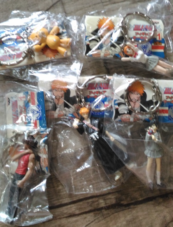 Banpresto Bleach 5 Mascot Strap Key Chain Holder Figure Set Type A