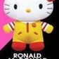 Mcdonalds 2012 Sanrio Hello Kitty Ronald Mcdonald ver 6" Plush Doll Figure