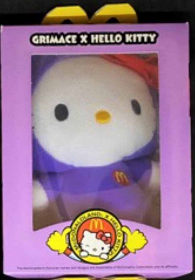 Mcdonalds 2012 Sanrio Hello Kitty Grimace ver 6" Plush Doll Figure