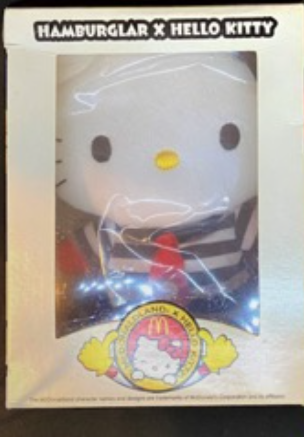 Mcdonalds 2012 Sanrio Hello Kitty Hamburglar ver 6" Plush Doll Figure