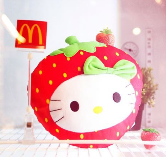 Mcdonalds 2015 Sanrio Hello Kitty Farm Strawberry 10" Plush Doll Figure