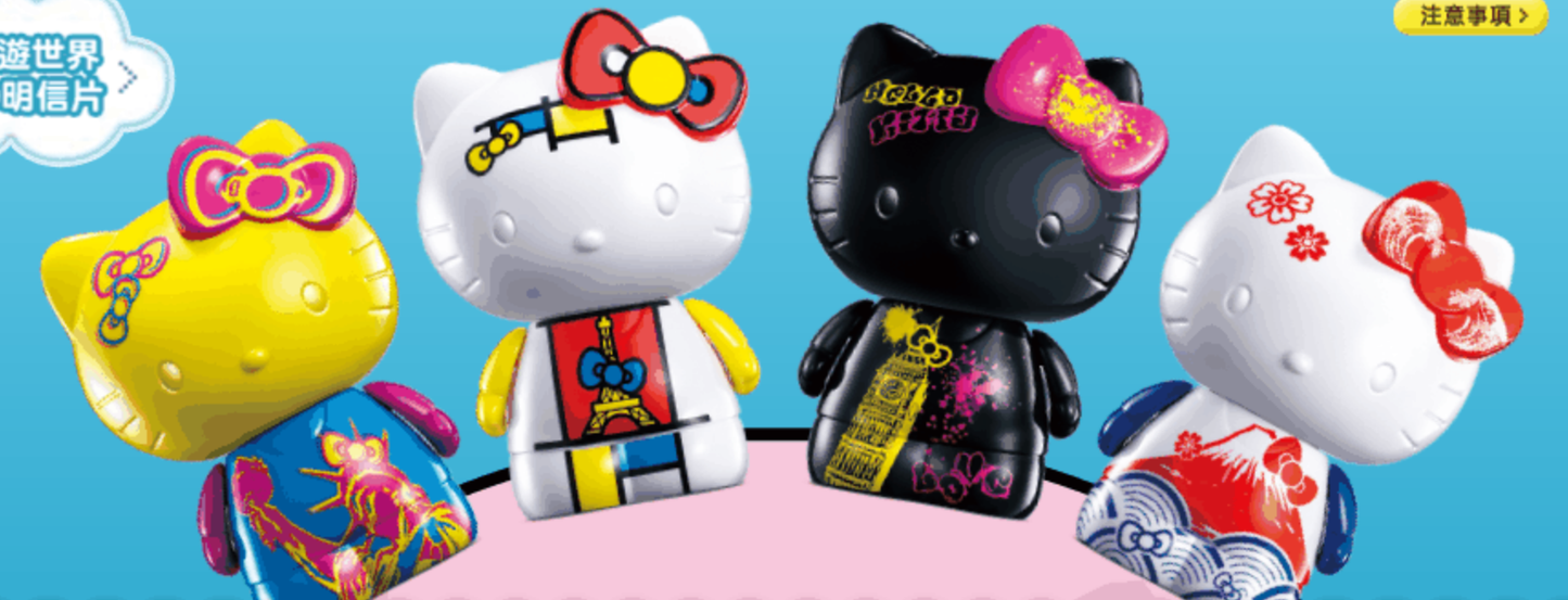 Mcdonalds 2010 Sanrio Hello Kitty 4 4" Trading Figure Set