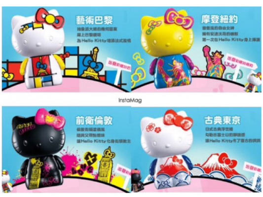 Mcdonalds 2010 Sanrio Hello Kitty 4 4" Trading Figure Set