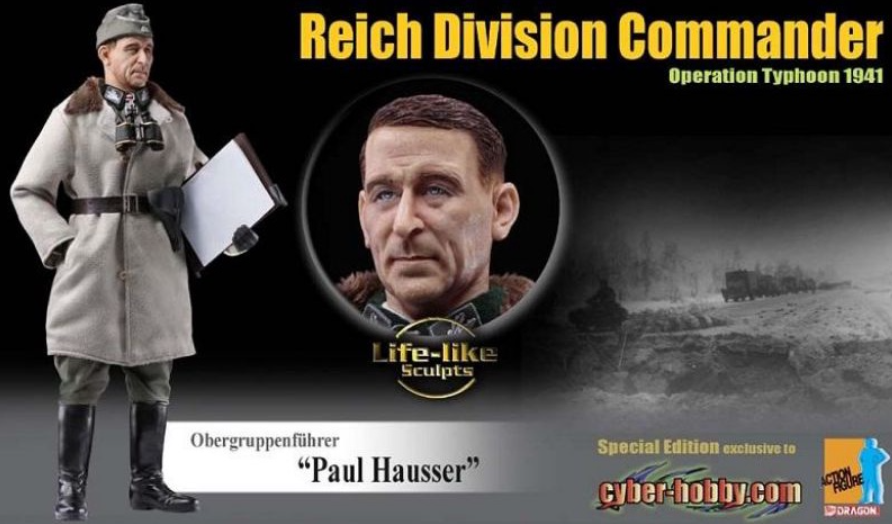 Dragon 12" 1/6 Cyber Hobby WWII Reich Division Commander Operation Typhoon 1941 Obergruppenführer Paul Hausser Action Figure