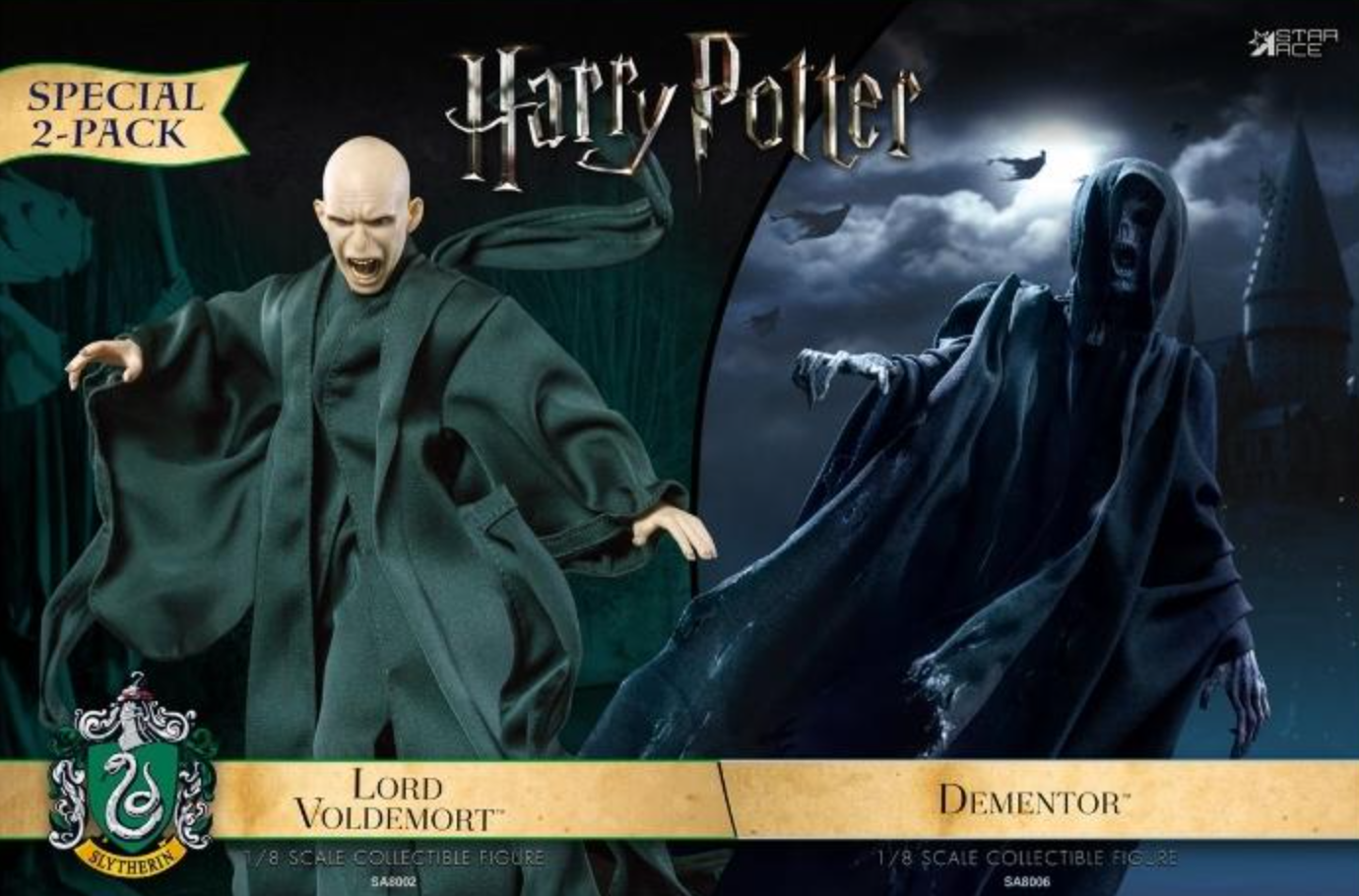 Star Ace Toys 1/6 12" SA8006 Harry Potter Lord Voldemort & Dementor Special 2 Pack Action Figure Set