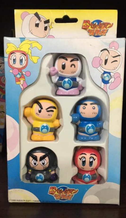 Takara 1998 Super Battle B-Daman Bomberman Bakugaiden 5 Finger Puppet Trading Figure