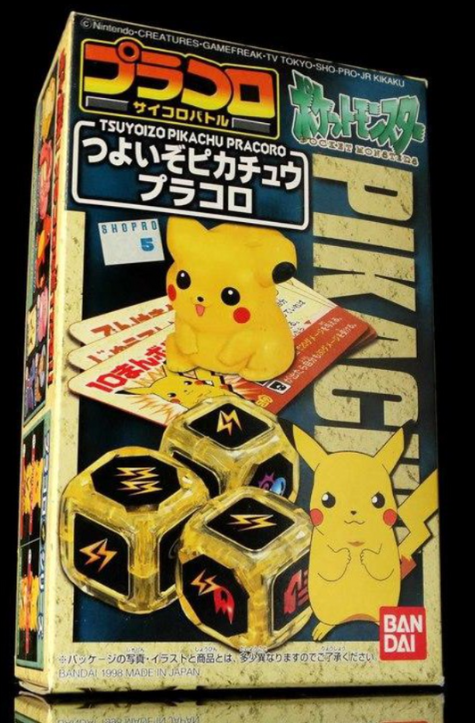 Bandai 1998 Pokemon Pocket Monsters Pracoro Dice Game Tsuyoizo Pikachu Trading Figure