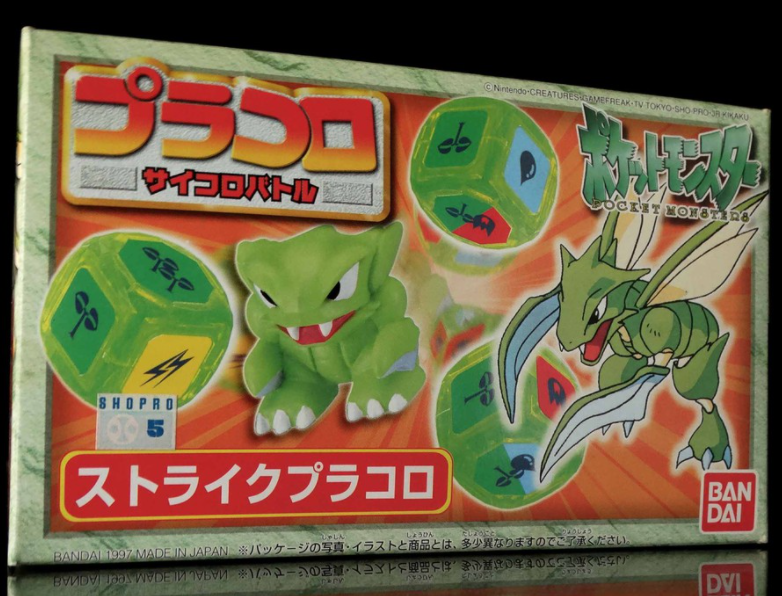 Bandai 1997 Pokemon Pocket Monsters Pracoro Dice Game Scyther Trading Figure