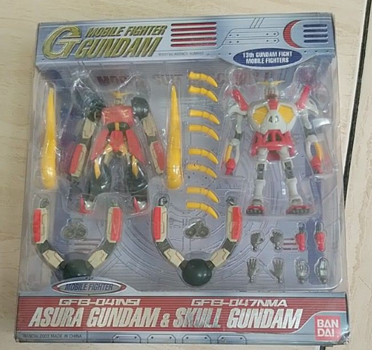 Bandai Toy's Dream Project Mobile Fighter G Gundam Asura Gundam & Skull Gundam Action Figure Set