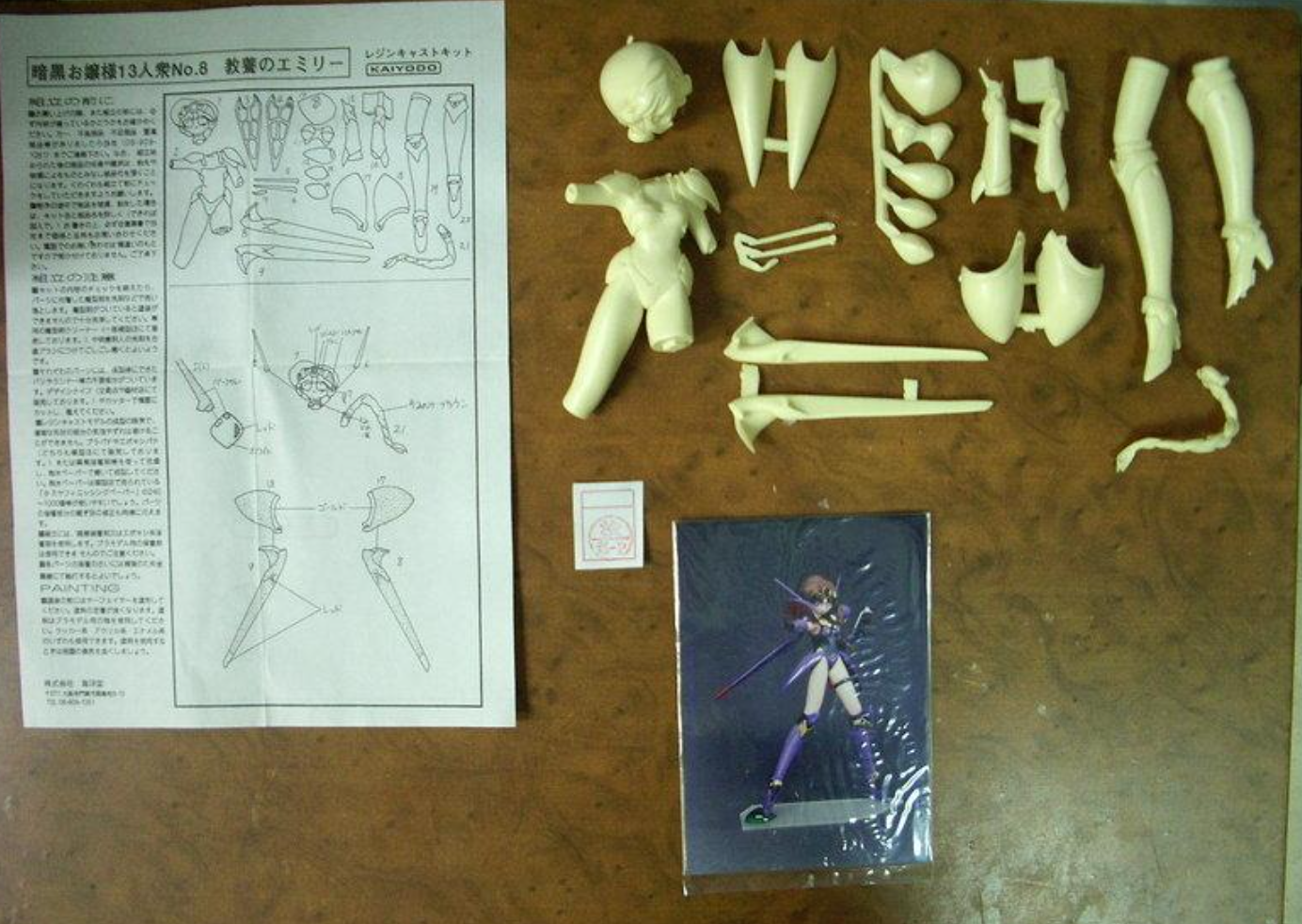 Kaiyodo 1/8 Galaxy Fraulein Yuna Emilia Fairchild Cold Cast Model Kit Figure