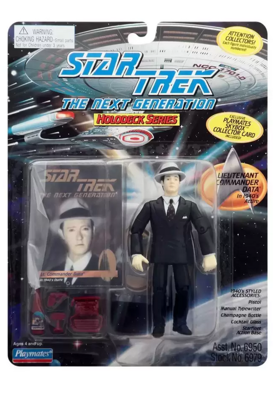 Playmates Star Trek The Next Generation Holodeck Series Commander Data in 1940's Outfit Trading Collection Figure