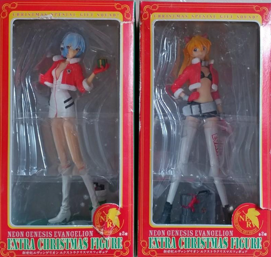 Sega Neon Genesis Evangelion Extra Christmas Rei Ayanami & Sohryu Asuka Langley 2 Pvc Figure Set