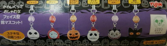 Yujin Disney Capsule World Tim Burton The Nightmare Before Christmas Gashapon Head Style Bell 6 Collection Figure Set