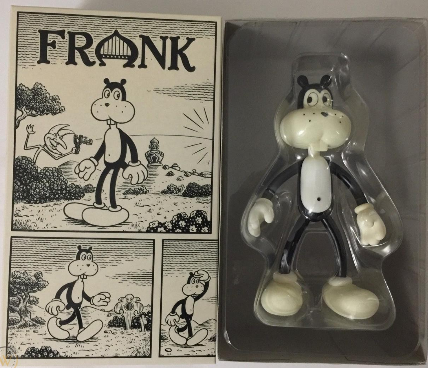 Presspop 2006 Jim Woodring Black & White Frank 6" Vinyl Figure