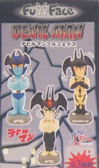 GO NAGAI DEVIL MAN フィギュア3体セット Run'a Nagai Go Devilman Bobble Head Full Face 3 Collection