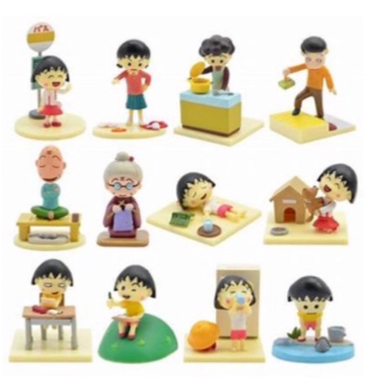 Yendar Taiwan Limited Chibi Maruko Chan Show Part 4 A Happy Family 12 Trading Figure Set