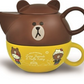 Sanrio Hello Kitty x Line Friends Taiwan Limited Porcelain 570ml Teapot & 330ml Teacup Set Brown ver