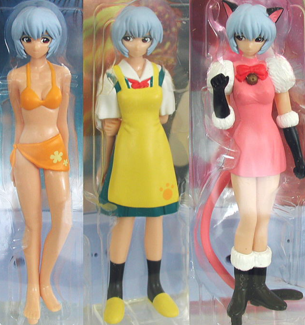 Sega Neon Genesis Evangelion Visual Package Rei Ayanami Upbringing Plan 3 Pvc Figure Set