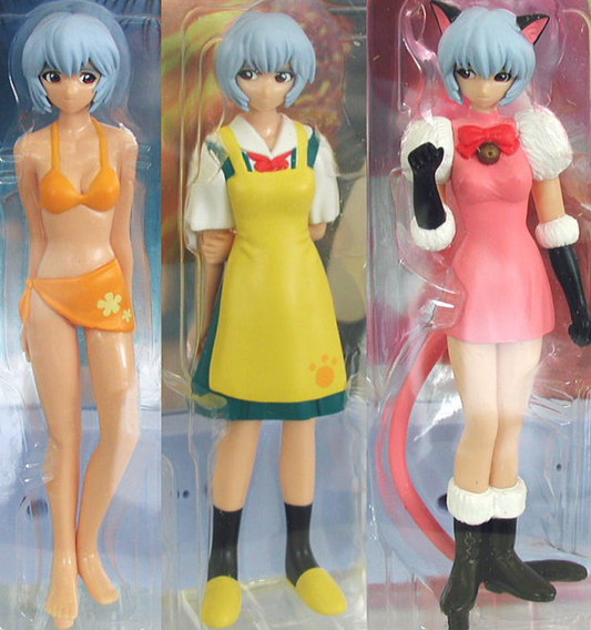 Sega Neon Genesis Evangelion Visual Package Rei Ayanami Upbringing Plan 3 Pvc Figure Set