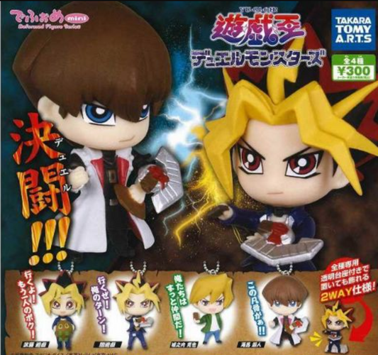 Takara Tomy Yu Gi Oh Gashapon Duel Masters 4 Mascot Strap Collection Figure Set