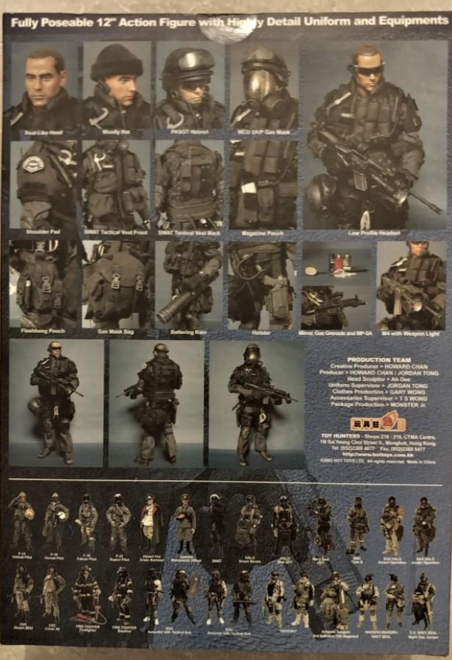 専用1/6 Hot Toys SWAT ver2.0 A Hot Toys 1/6 12
