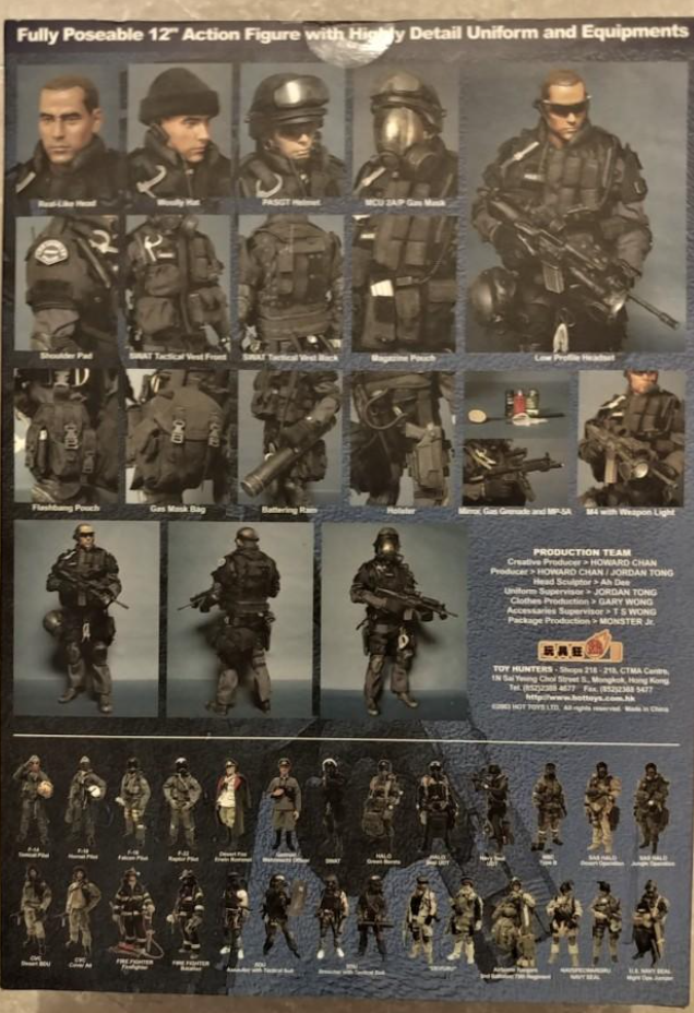 Hot Toys 1/6 12" S.W.A.T 2.0 Special Weapons and Tactics Action Figure