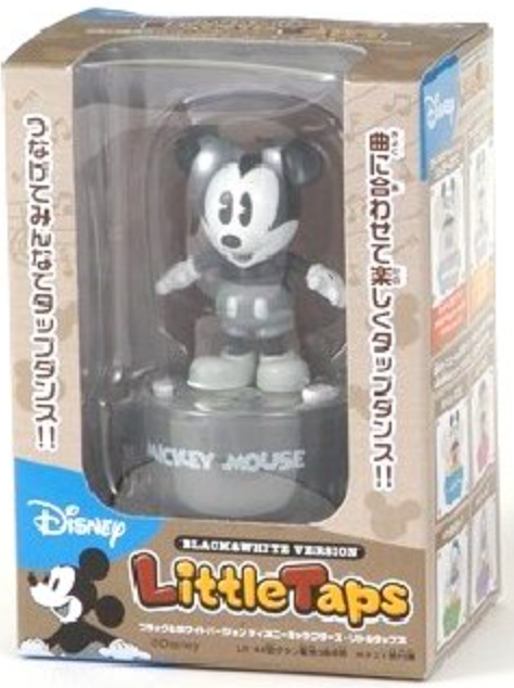 Tomy Disney Little Taps Musical Dancing Mickey Mouse Black and White version Trading Collection Figure