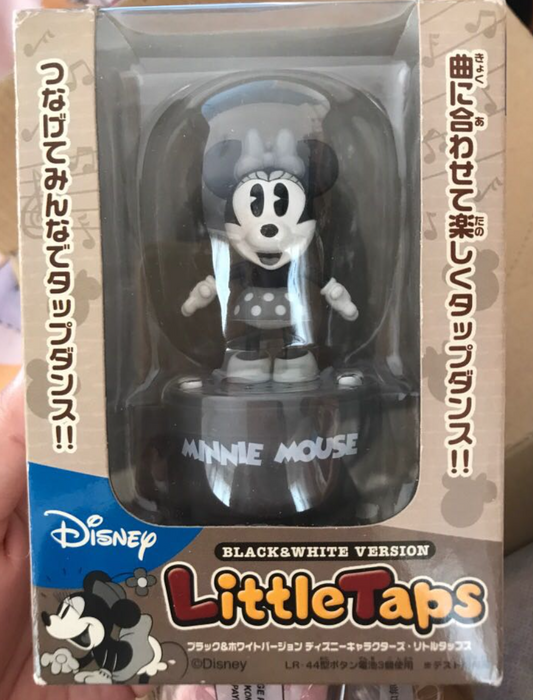 Tomy Disney Little Taps Musical Dancing Minnie Mouse Black and White version Trading Collection Figure