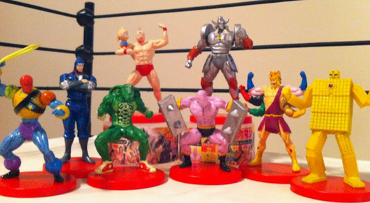 Pokka Coffee Exclusive Kinnikuman Six Devil Knights 8 Trading Figure Set