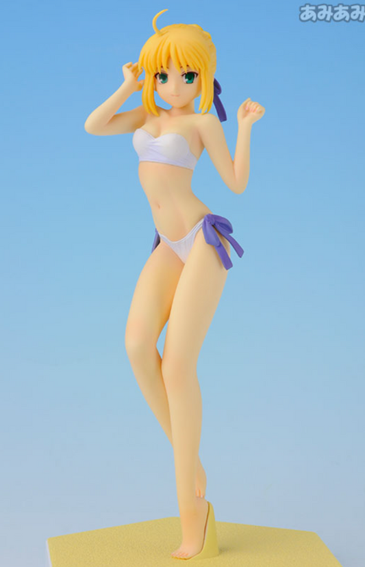 Wave 1/10 Beach Queens Fate/Hollow Ataraxia Saber Swimsuit Bikini Pvc Figure