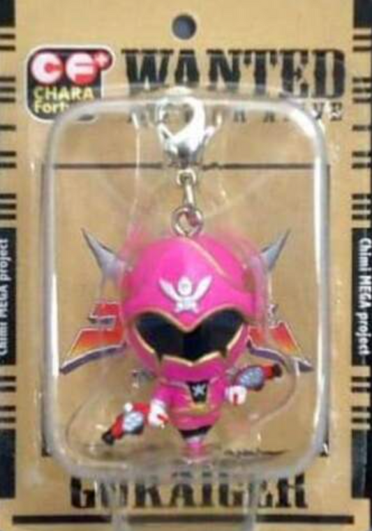 Megahouse Power Rangers Megaforce Gokaiger Chara Fortune Gokai Pink Ahim de Famille Mascot Strap Figure