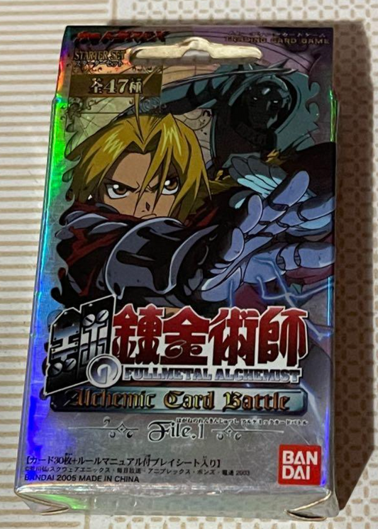 Bandai Carddass Masters Fullmetal Alchemist Alchemic Card Battle File 1 Starter Set Trading Collection Card Set