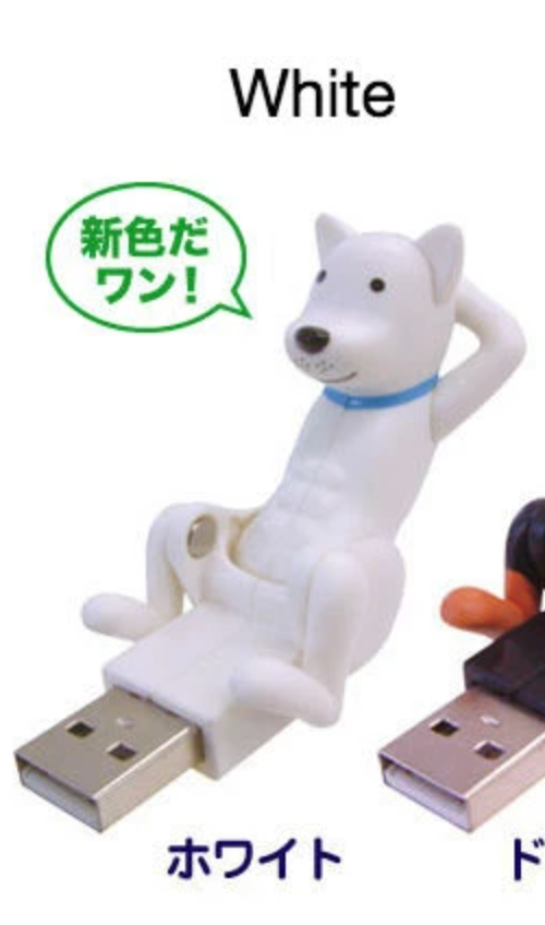 Cube Works USB PC Gadgets Crunching Dog White ver Trading Figure