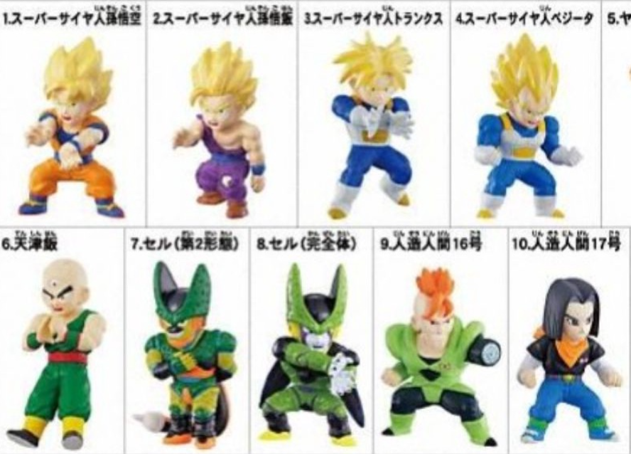 Bandai Dragon Ball Z Deformation Part 6 9 Mini Trading Figure Set