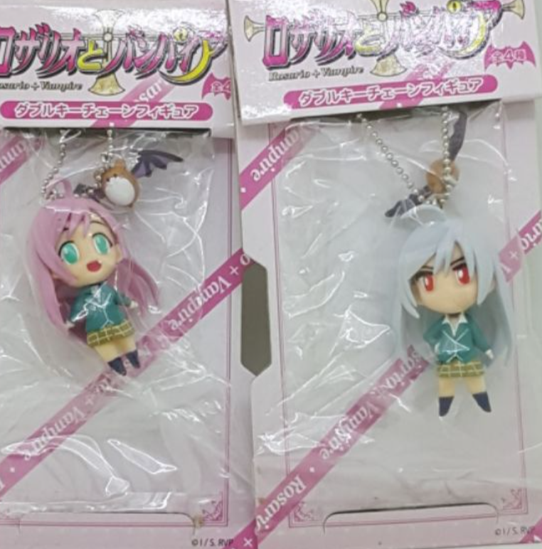 Sega Rosario + Vampire Character 2 Mascot Strap Trading Figure Set