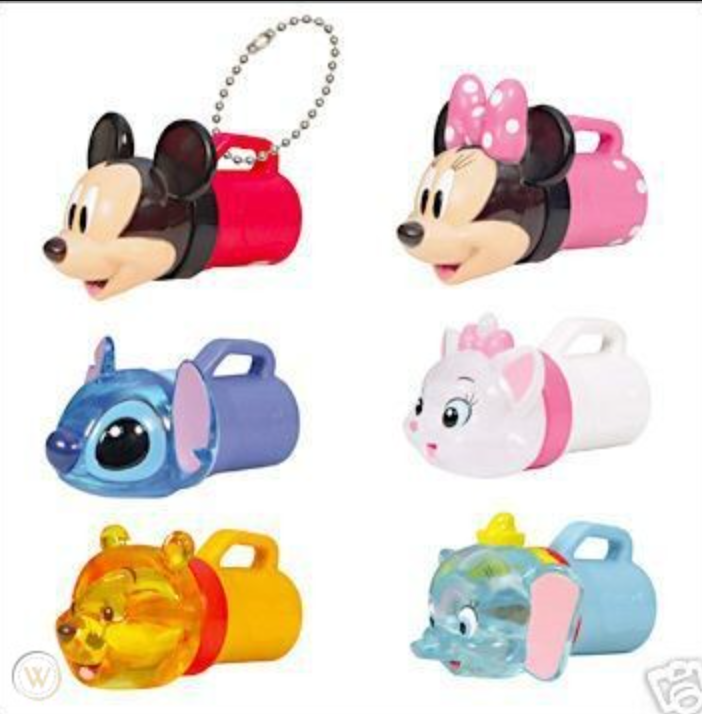 Yujin Disney Characters Gashapon Poke D Light 6 Collection Figure Set