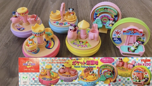 Yujin Disney Gashapon Mickey for Kids Pocket Pleasure Ground 6 Collection Figure Set