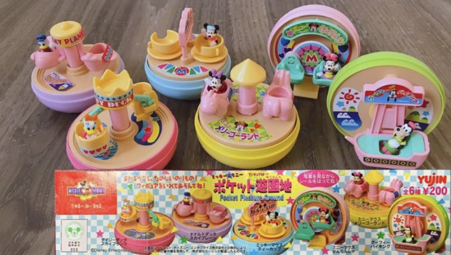 Yujin Disney Gashapon Mickey for Kids Pocket Pleasure Ground 6 Collection Figure Set